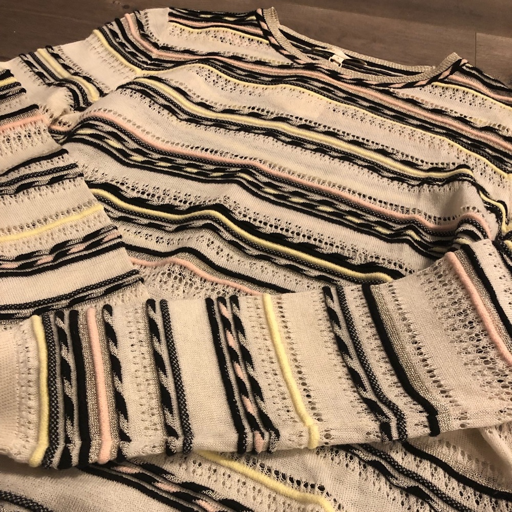 Maje NWT Multicolor Jacquard Knit Sweater